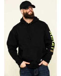 Ariat Men's Black/Lime Rebar Graphic Hooded Work Sweatshirt 11 Ariat Men's Black/Lime Rebar Graphic Hooded Work Sweatshirt -Boot Barn 2000322151 001 P1