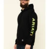 Ariat Men's Black/Lime Rebar Graphic Hooded Work Sweatshirt 2 Ariat Men's Black/Lime Rebar Graphic Hooded Work Sweatshirt -Boot Barn 2000322151 001 P3