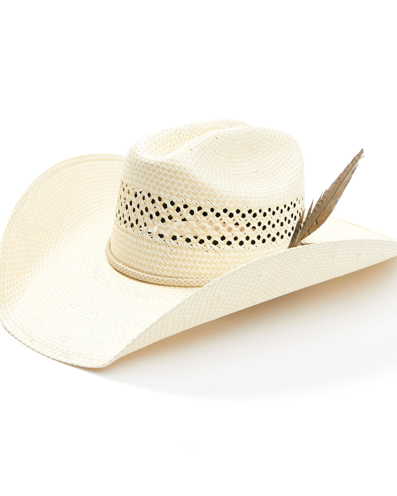 Justin Men's 50X Ivory/Tan Waco Western Straw Hat 3 Justin Men's 50X Ivory/Tan Waco Western Straw Hat
