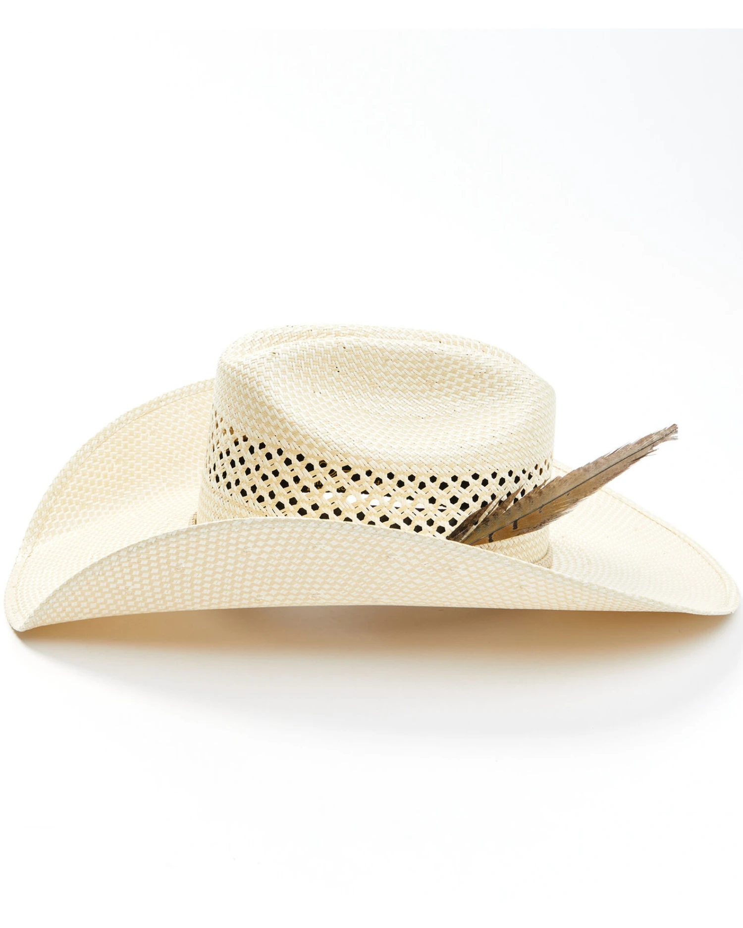 Justin Men's 50X Ivory/Tan Waco Western Straw Hat 5 Justin Men's 50X Ivory/Tan Waco Western Straw Hat - Image 3