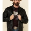 Cody James Men's Backwoods Distressed Faux Leather Moto Jacket - Tall 2 Cody James Men's Backwoods Distressed Faux Leather Moto Jacket - Tall -Boot Barn 2000325392 001 P1