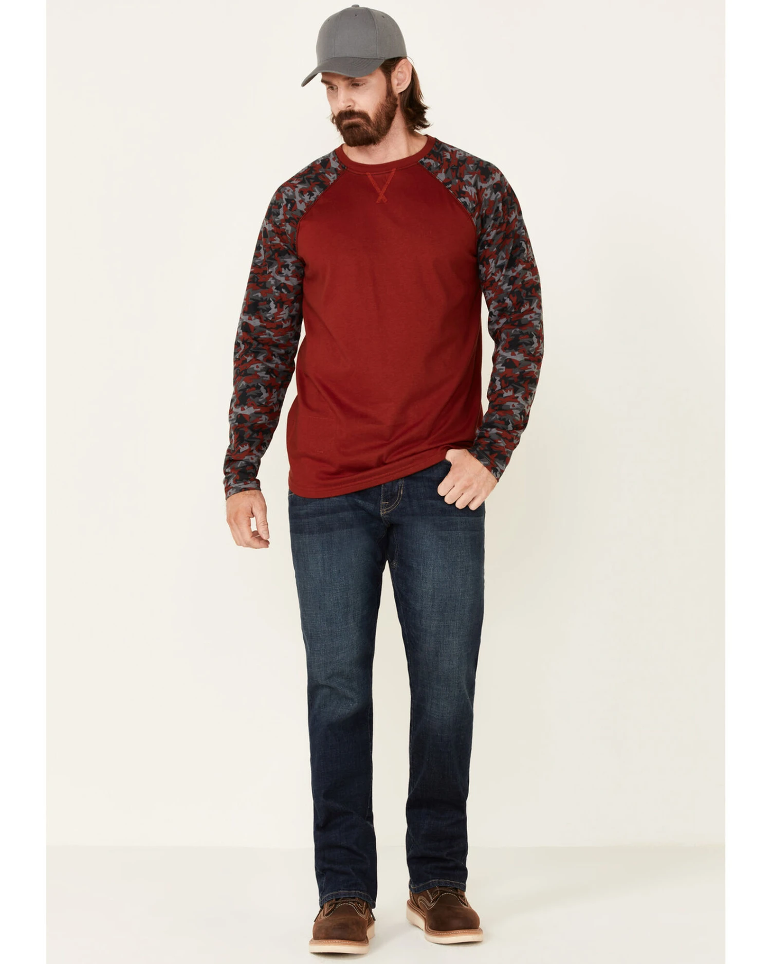 Cody James Men's FR Chili Long Sleeve Work Raglan T-Shirt 3 Cody James Men's FR Chili Long Sleeve Work Raglan T-Shirt