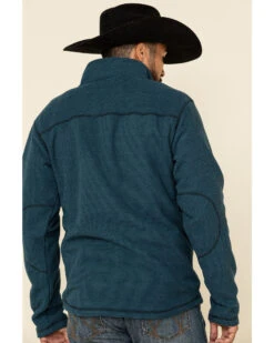 Powder River Outfitters Men's Teal Waffle Melange Knit Zip-Front Jacket 9 Powder River Outfitters Men's Teal Waffle Melange Knit Zip-Front Jacket -Boot Barn 2000325943 442 P3