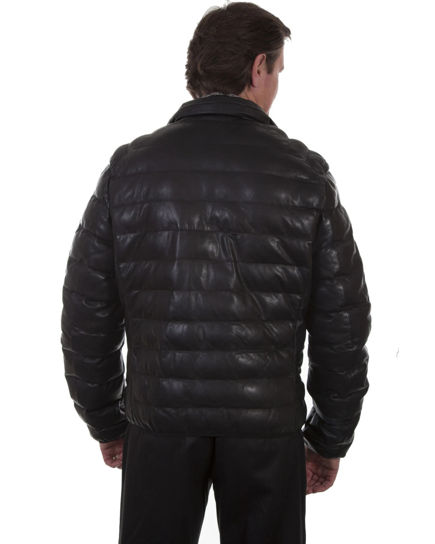 Scully Men's Horizontal Ribbed Leather Jacket 4 Scully Men's Horizontal Ribbed Leather Jacket - Image 2