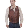 Scully Men's Classic Western Leather Vest 1 Scully Men's Classic Western Leather Vest -Boot Barn 2000329741 200 P1