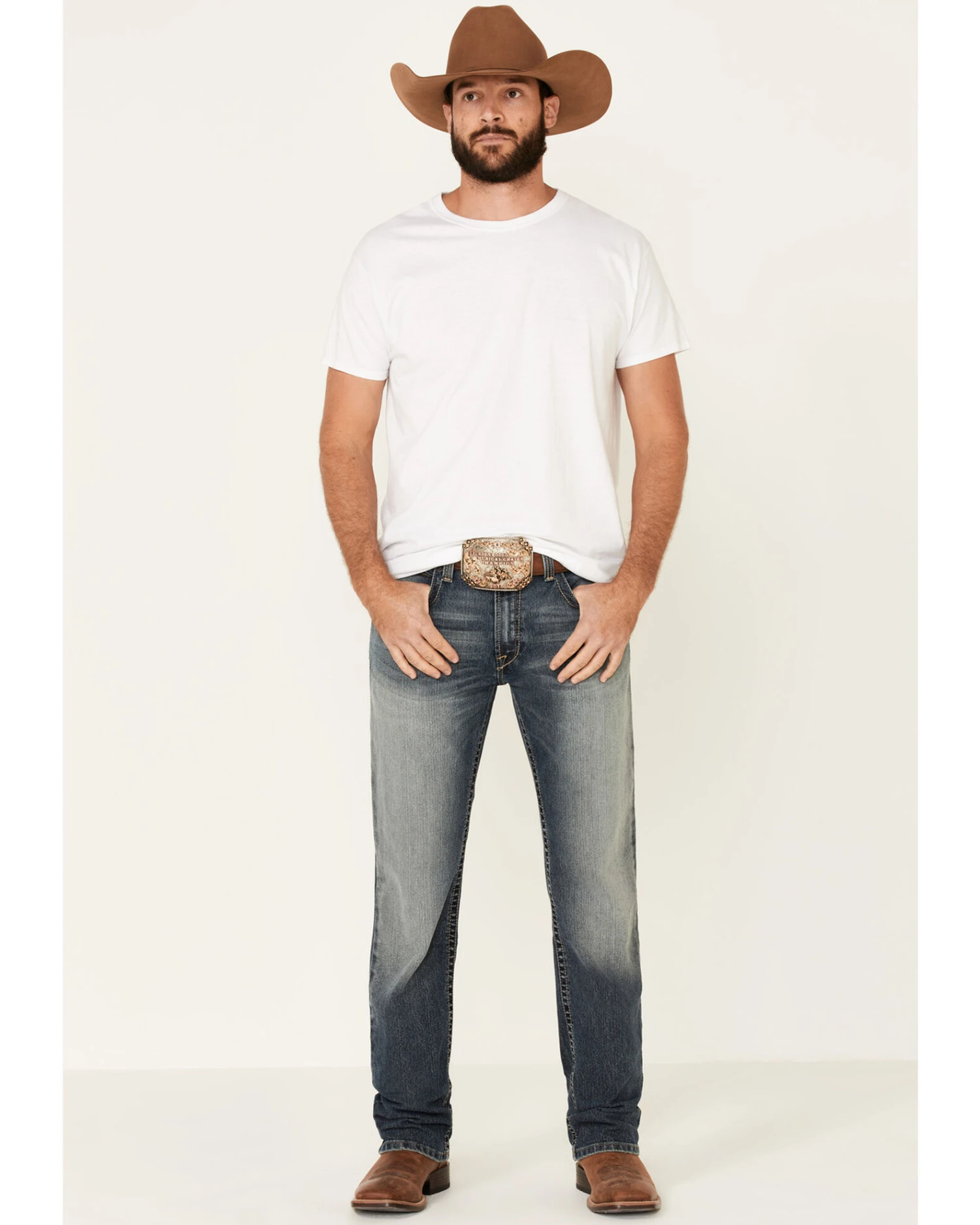 Ariat Men's M4 Kentucky Stockton Stretch Relaxed Straight Jeans - Big 4 Ariat Men's M4 Kentucky Stockton Stretch Relaxed Straight Jeans - Big - Image 2