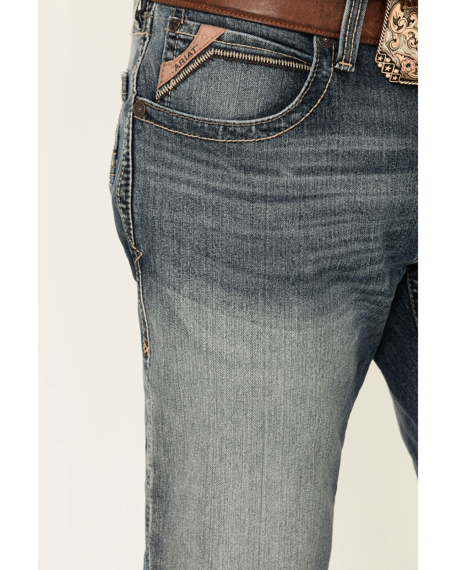 Ariat Men's M4 Kentucky Stockton Stretch Relaxed Straight Jeans - Big 6 Ariat Men's M4 Kentucky Stockton Stretch Relaxed Straight Jeans - Big - Image 4