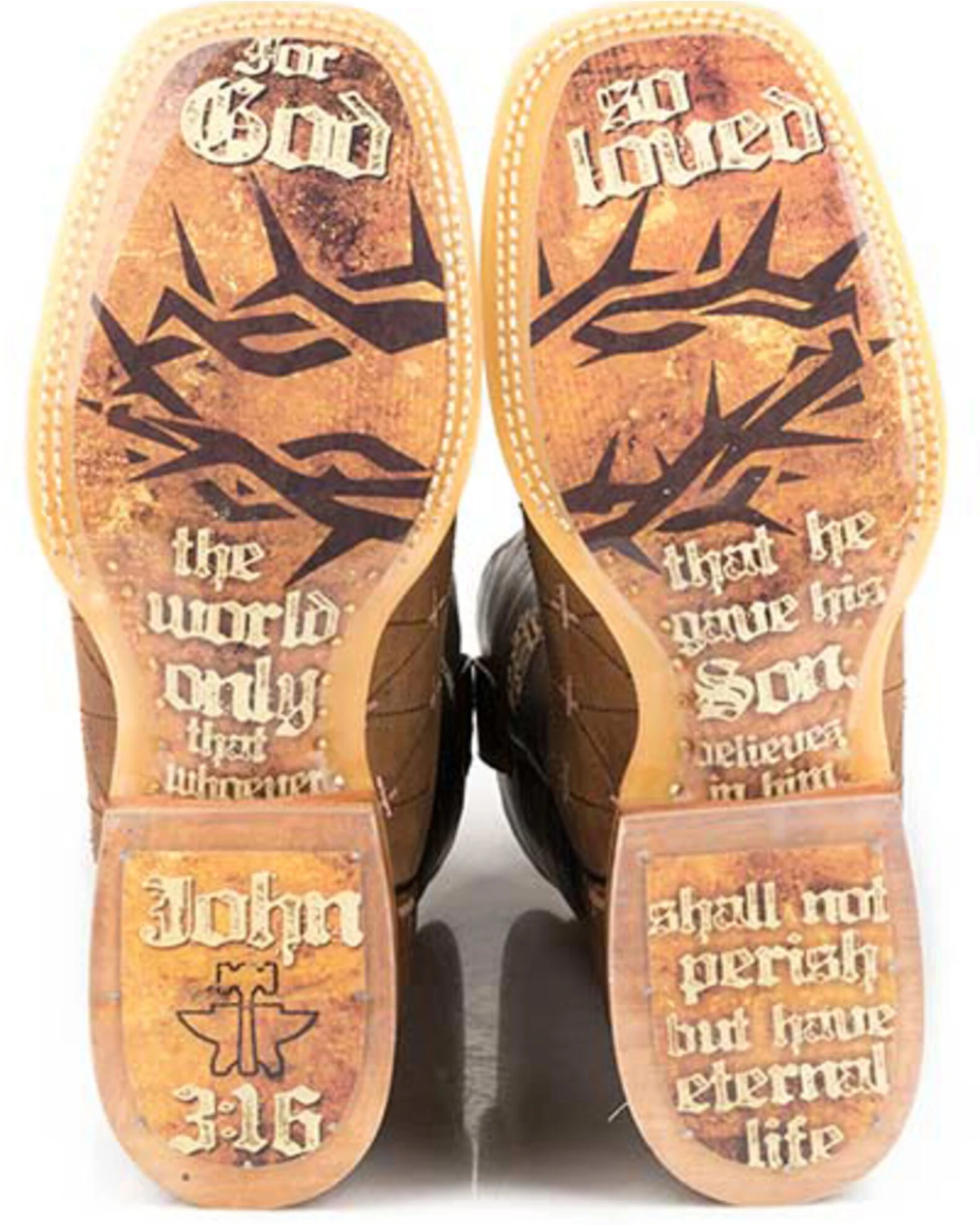 Tin Haul Men's John 3:16 Western Boots - Square Toe 4 Tin Haul Men's John 3:16 Western Boots - Square Toe - Image 2