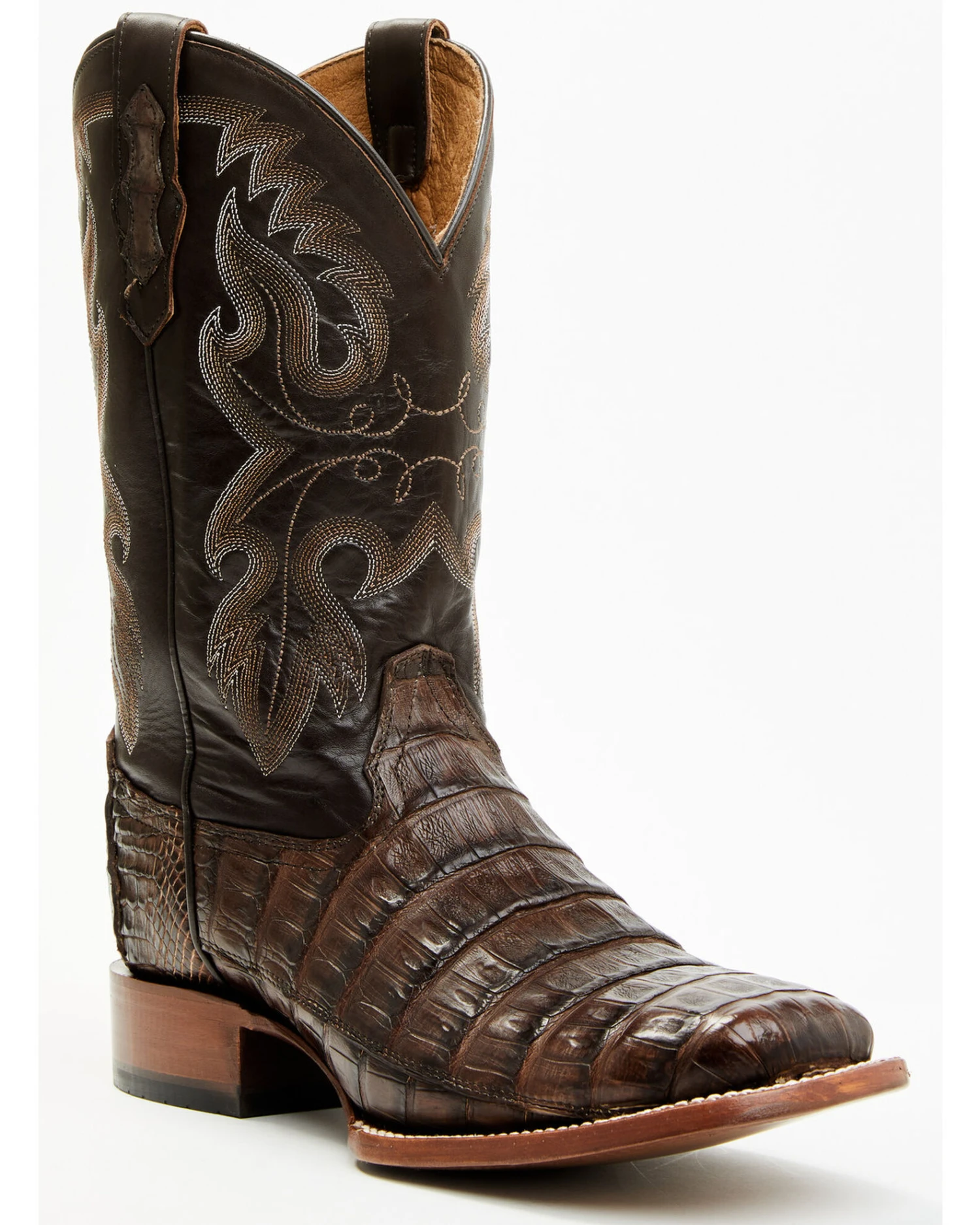 Cody James Men's Exotic Caiman Tail Skin Western Boots - Broad Square Toe 3 Cody James Men's Exotic Caiman Tail Skin Western Boots - Broad Square Toe
