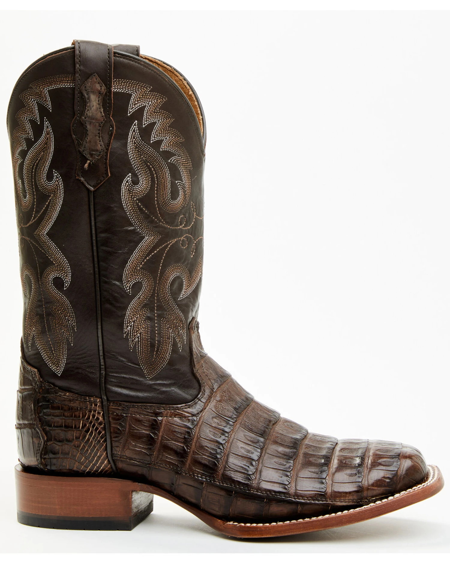 Cody James Men's Exotic Caiman Tail Skin Western Boots - Broad Square Toe 4 Cody James Men's Exotic Caiman Tail Skin Western Boots - Broad Square Toe - Image 2