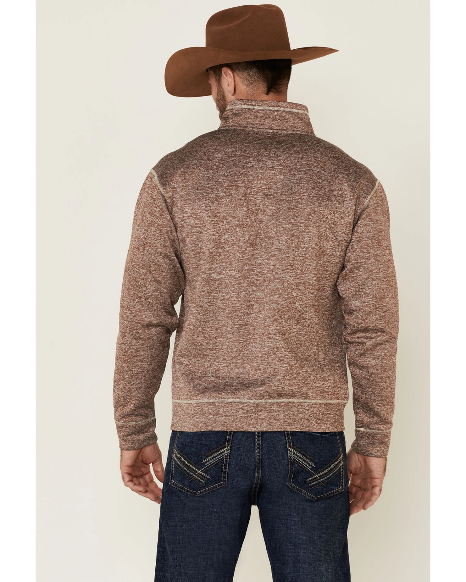 Cowboy Hardware Men's Brown Microfleece Zip-Up Jacket 7 Cowboy Hardware Men's Brown Microfleece Zip-Up Jacket - Image 5