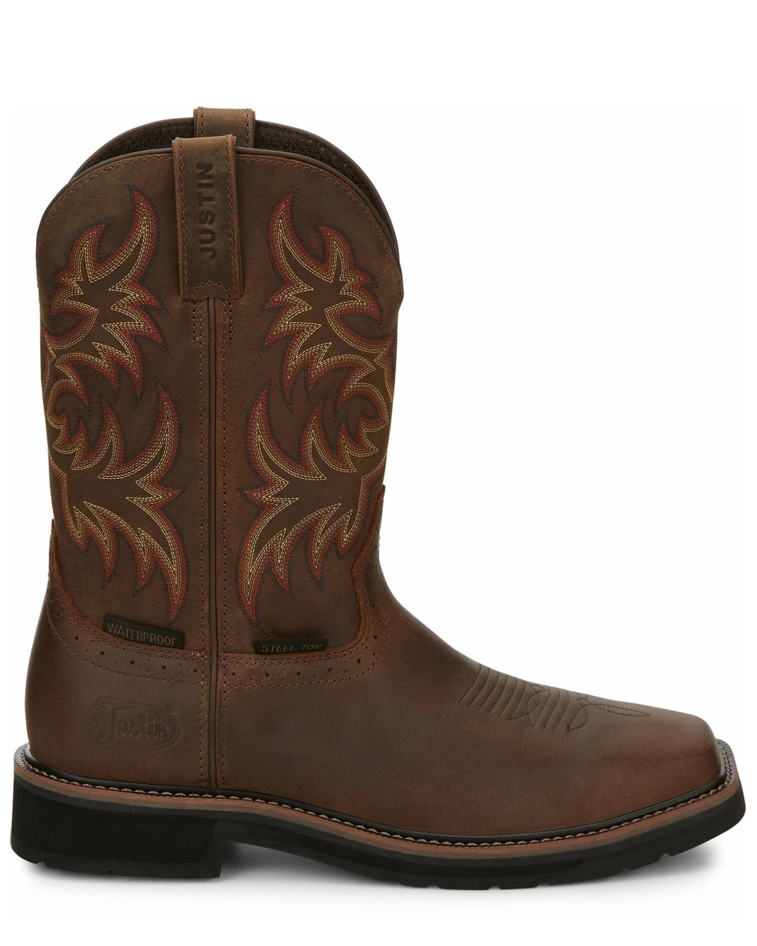 Justin Men's Driller Western Work Boots - Steel Toe 4 Justin Men's Driller Western Work Boots - Steel Toe - Image 2