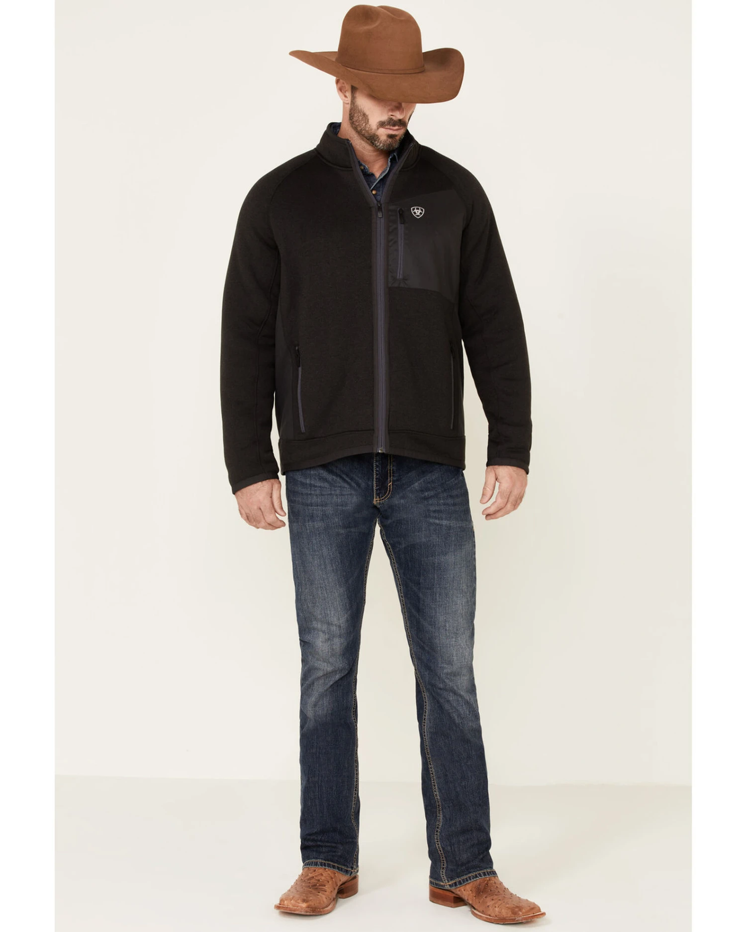 Ariat Men's Bluff Jersey Softshell Zip-Front Jacket 5 Ariat Men's Bluff Jersey Softshell Zip-Front Jacket - Image 3