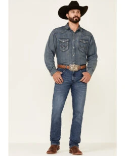 Wrangler Retro Premium Men's Harrick Dark Wash Stretch Slim Straight Jeans 9 Wrangler Retro Premium Men's Harrick Dark Wash Stretch Slim Straight Jeans -Boot Barn 2000342091 400 P1
