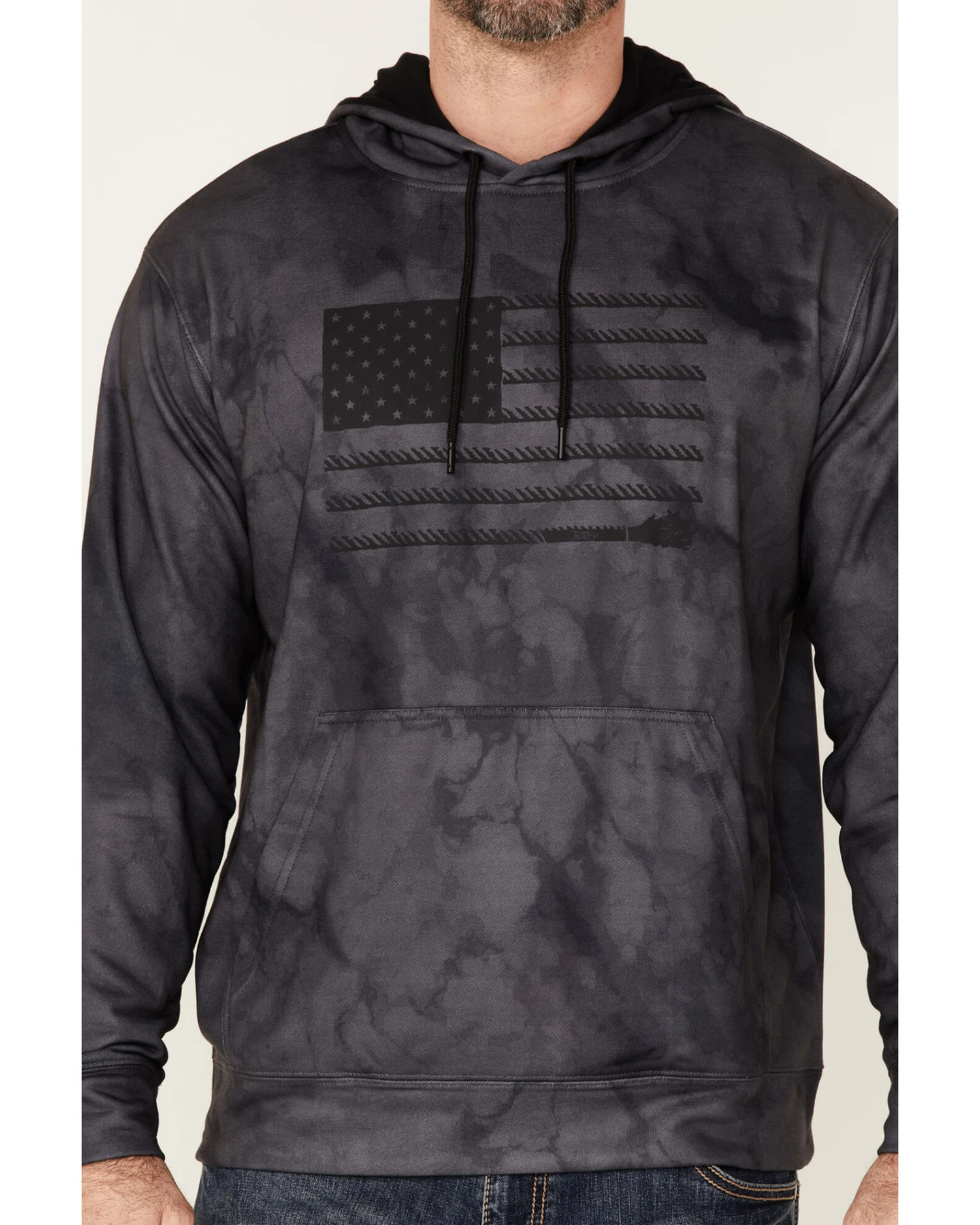 Hooey Men's Tie-Dye Liberty Roper Flag Graphic Hooded Sweatshirt 6 Hooey Men's Tie-Dye Liberty Roper Flag Graphic Hooded Sweatshirt - Image 4