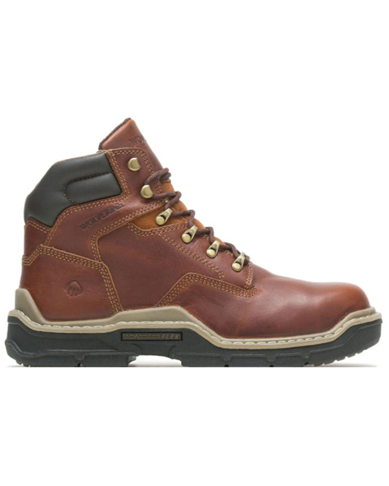 Wolverine Men's 6" Peanut Raider Durashock Lace-Up Work Boots - Soft Toe 4 Wolverine Men's 6" Peanut Raider Durashock Lace-Up Work Boots - Soft Toe - Image 2