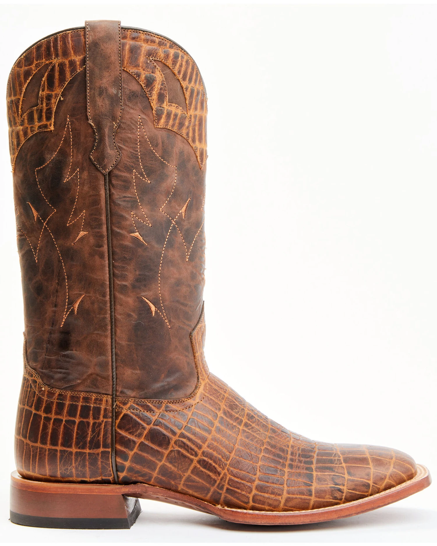 Moonshine Spirit Men's Tully Croc Print Western Boots - Broad Square Toe 4 Moonshine Spirit Men's Tully Croc Print Western Boots - Broad Square Toe - Image 2
