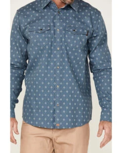 Cody James Men's FR Foulard Print Long Sleeve Pearl Snap Work Shirt
