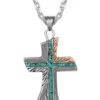 Montana Silversmiths Men's Inner Light Turquoise Cross Necklace 2 Montana Silversmiths Men's Inner Light Turquoise Cross Necklace -Boot Barn 2000343974 040 P1