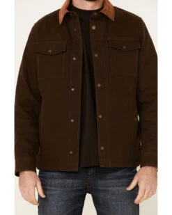Pendleton Men's Solid Olive Canvas Snap-Down Shirt Jacket -Boot Barn 2000344100 924 P3