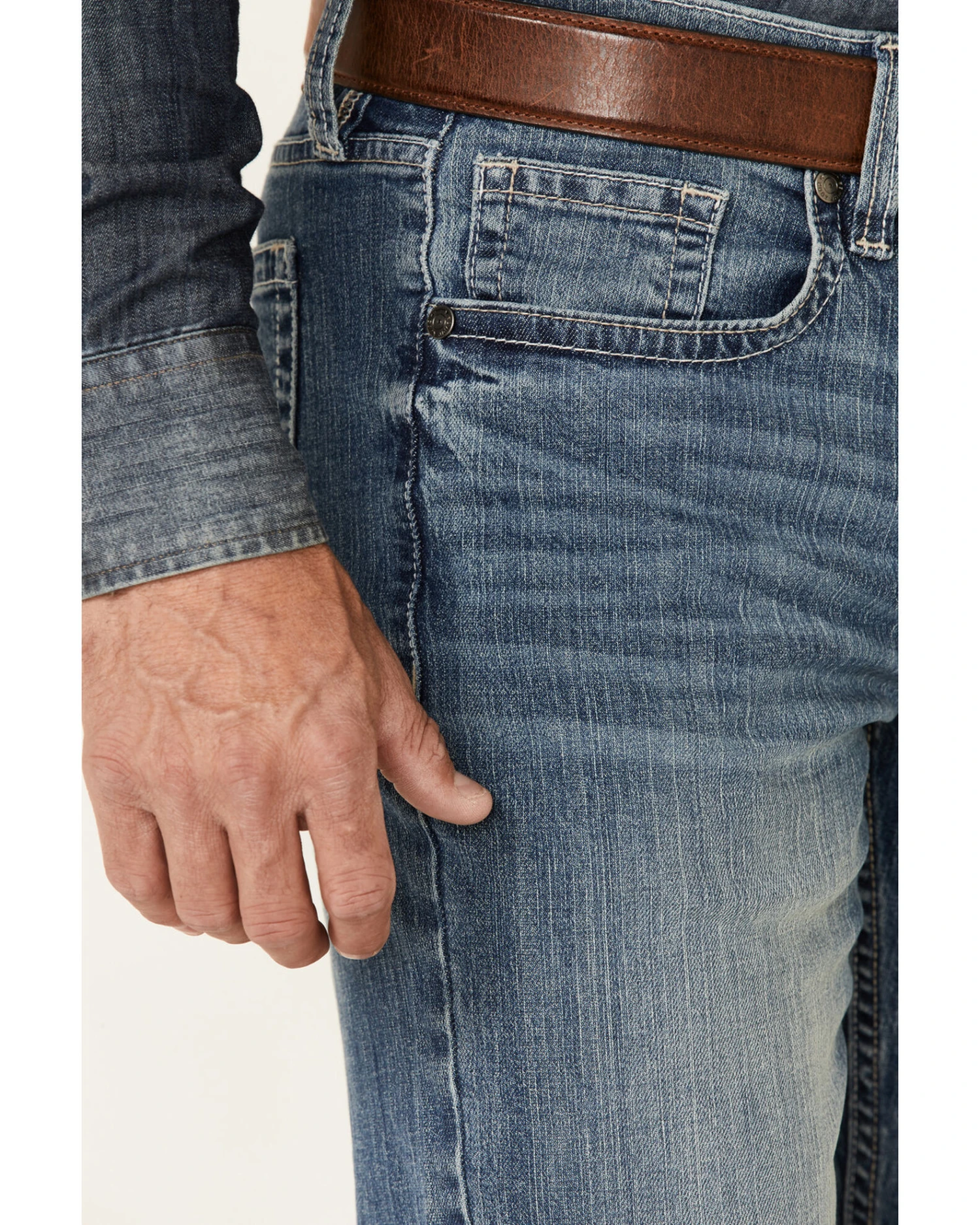 Cody James Men's Casey Light Wash Stretch Stackable Straight Jeans 3 Cody James Men's Casey Light Wash Stretch Stackable Straight Jeans