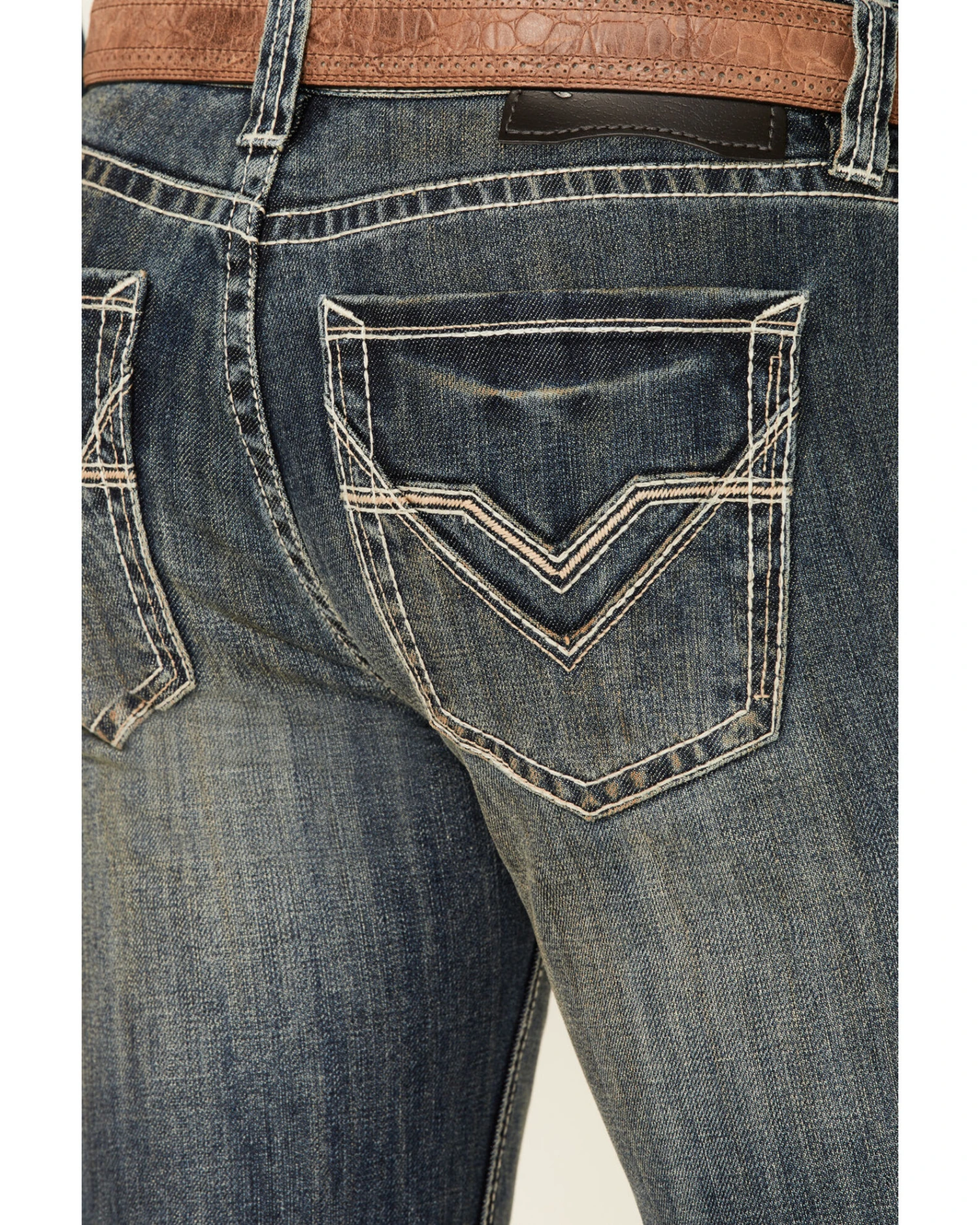 Rock & Roll Denim Men's Pistol Dark Vintage Wash Regular Straight Jeans 4 Rock & Roll Denim Men's Pistol Dark Vintage Wash Regular Straight Jeans - Image 2