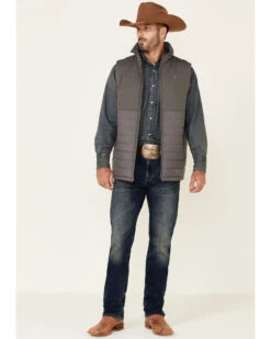 Rock & Roll Denim Men's Solid Charcoal Performance Quilted Zip-Front Vest 7 Rock & Roll Denim Men's Solid Charcoal Performance Quilted Zip-Front Vest -Boot Barn 2000345125 022 P2