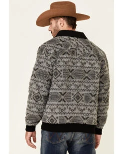 Powder River Outfitters Men's Charcoal Southwestern Print Wool Zip-Front Bomber Jacket 8 Powder River Outfitters Men's Charcoal Southwestern Print Wool Zip-Front Bomber Jacket -Boot Barn 2000345129 022 P4