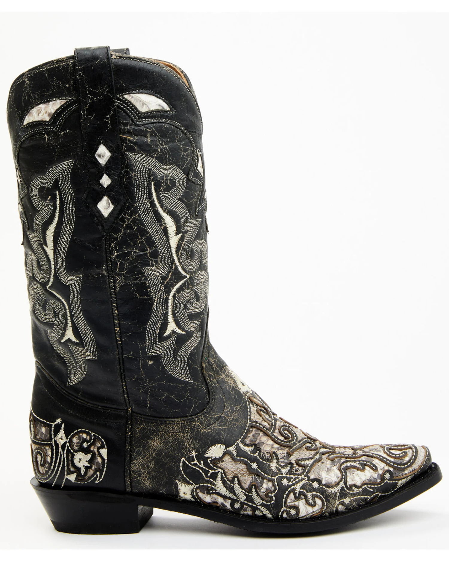 Corral Men's Exotic Python Skin Inlay Western Boots - Snip Toe 4 Corral Men's Exotic Python Skin Inlay Western Boots - Snip Toe - Image 2