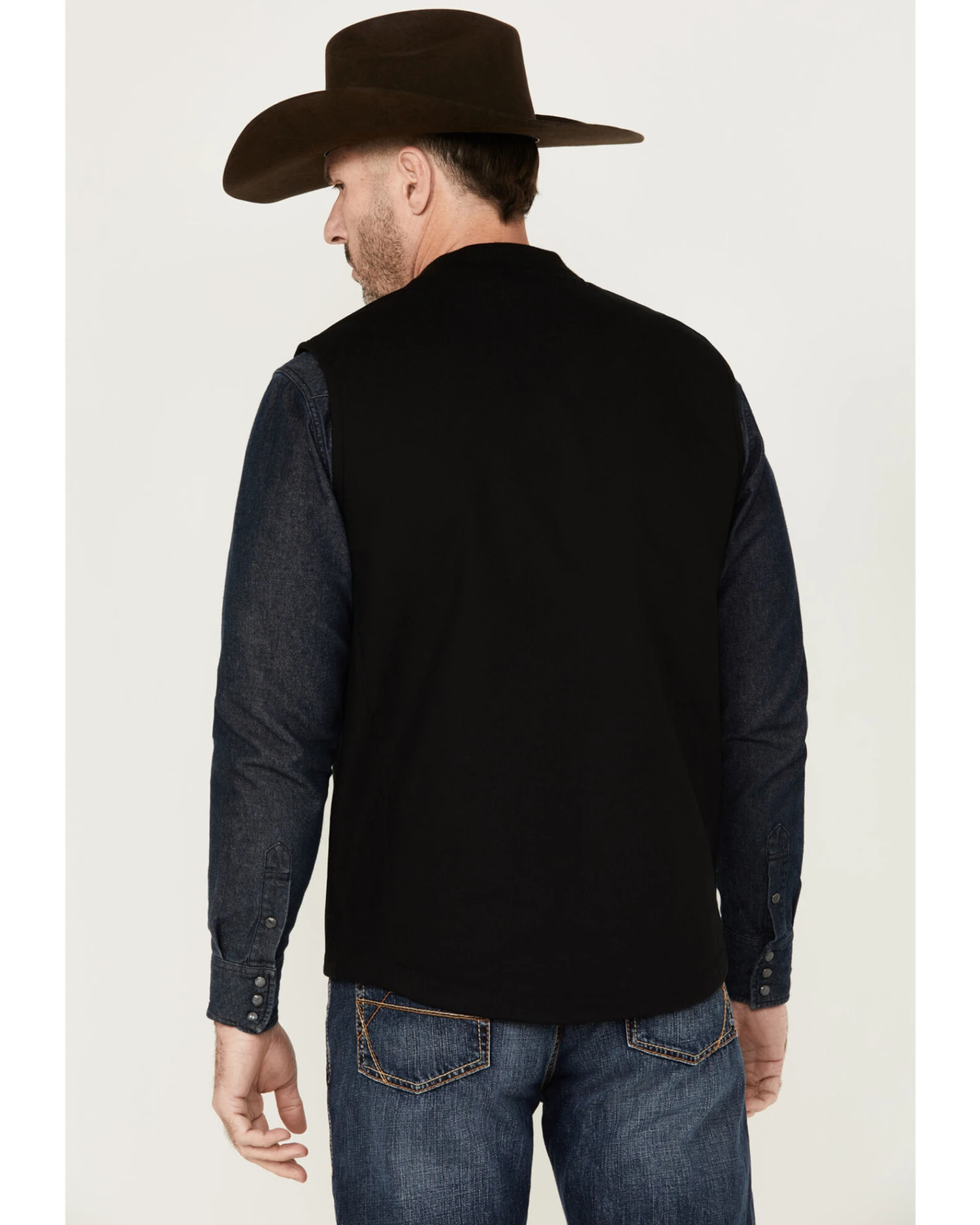 Cinch Men's Plaid Print Reversible Wool Canvas Zip-Front Vest 6 Cinch Men's Plaid Print Reversible Wool Canvas Zip-Front Vest - Image 4