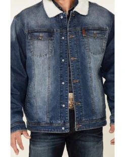 Cinch Men's Denim Sherpa Lined Snap-Front Trucker Jacket - Big -Boot Barn 2000345761 400 P3