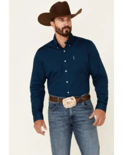Cinch Men's Modern Fit Solid Navy Long Sleeve Button-Down Western Shirt 9 Cinch Men's Modern Fit Solid Navy Long Sleeve Button-Down Western Shirt -Boot Barn 2000345900 400 P1