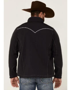 Cowboy Hardware Men's Barbwire Stitched Zip-Front Poly Shell Jacket 8 Cowboy Hardware Men's Barbwire Stitched Zip-Front Poly Shell Jacket -Boot Barn 2000346632 020 P4