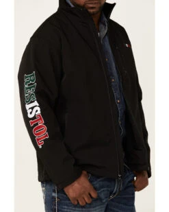 Resistol Men's Mexico Flag Logo Sleeve Zip-Front Softshell Jacket 9 Resistol Men's Mexico Flag Logo Sleeve Zip-Front Softshell Jacket -Boot Barn 2000348594 001 P3