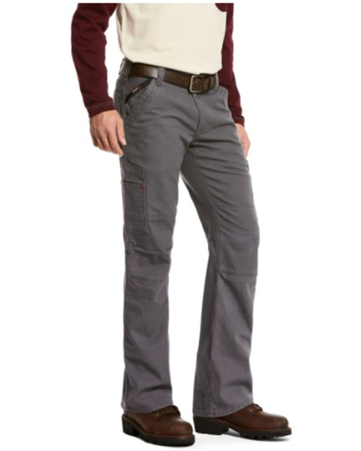 Ariat Men's Grey FR M5 Duralight Stretch Canvas Straight Work Pants - Big 4 Ariat Men's Grey FR M5 Duralight Stretch Canvas Straight Work Pants - Big - Image 2