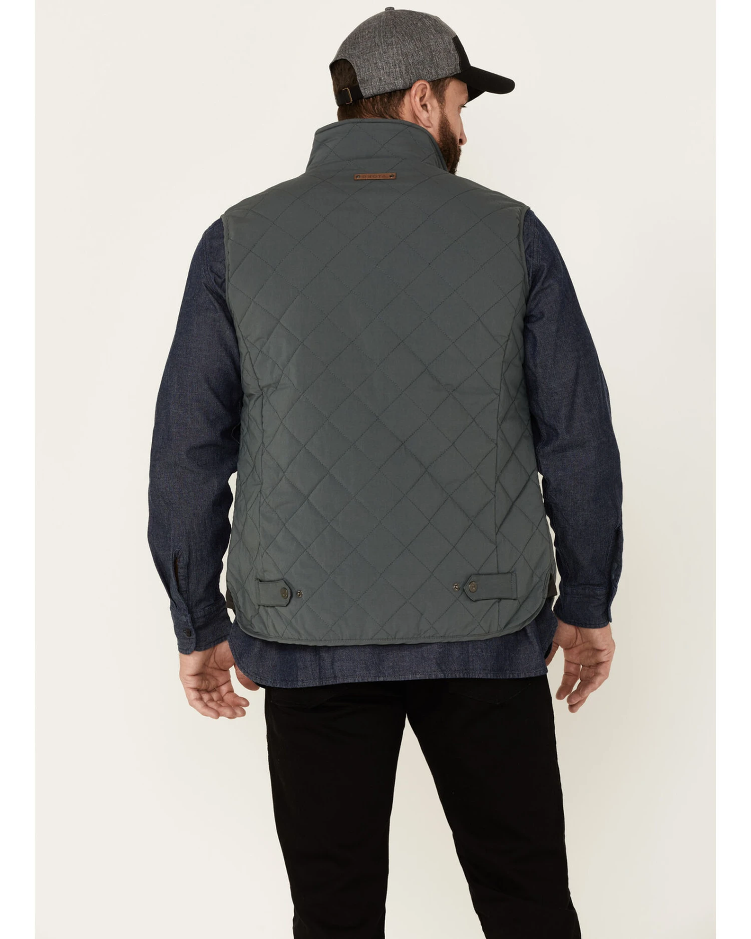 Dakota Grizzly Men's Slate Nolan Zip-Front Quilted Vest 4 Dakota Grizzly Men's Slate Nolan Zip-Front Quilted Vest - Image 2