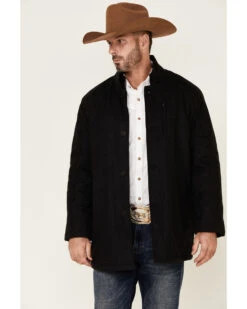 Cripple Creek Men's Heather Black Wool Melton Button-Front Coat 8 Cripple Creek Men's Heather Black Wool Melton Button-Front Coat -Boot Barn 2000349376 001 P1