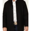 Cripple Creek Men's Heather Black Wool Melton Button-Front Coat 1 Cripple Creek Men's Heather Black Wool Melton Button-Front Coat -Boot Barn 2000349376 001 P3
