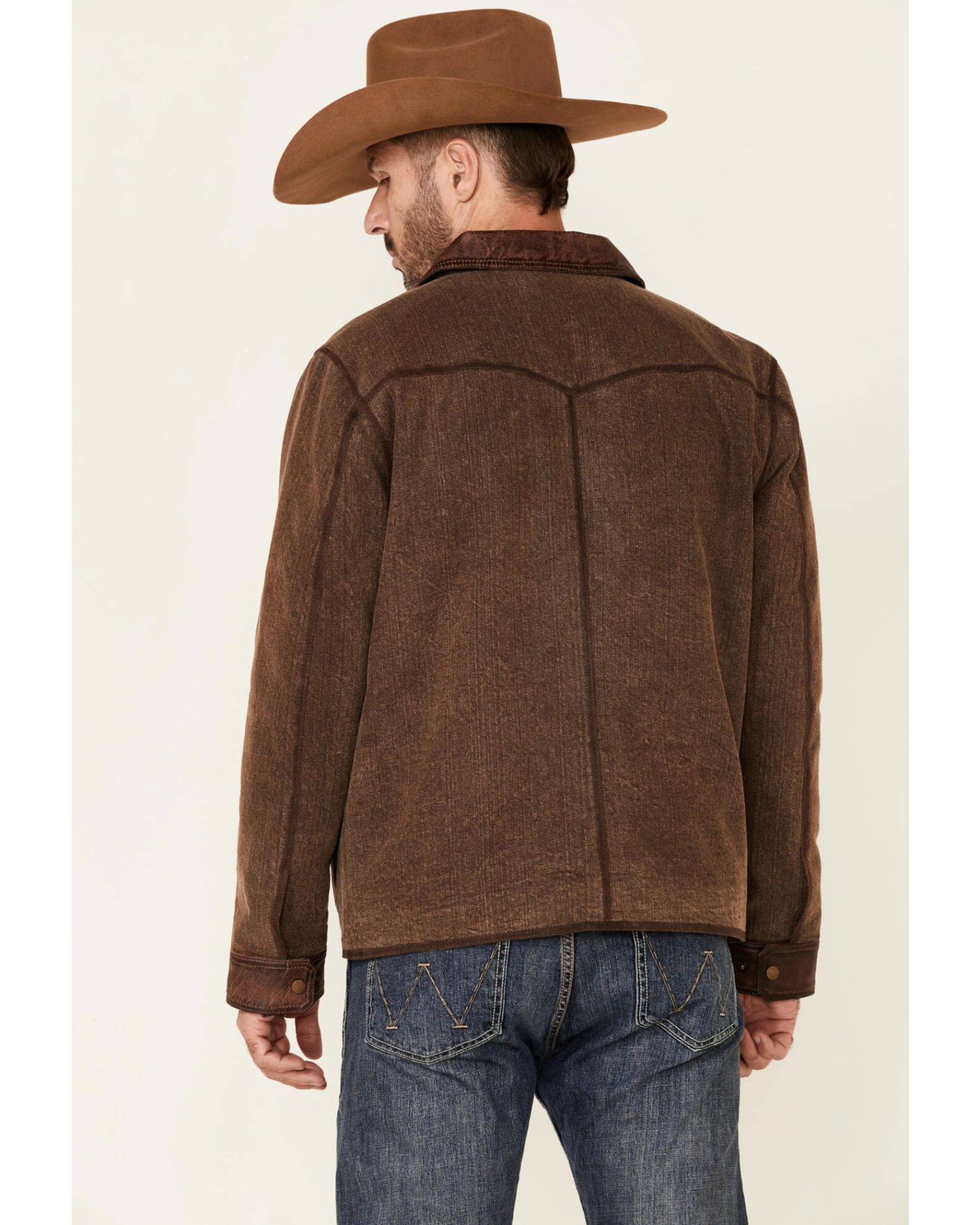 Scully Men's Canvas Leather Trim Zip-Front Jacket 4 Scully Men's Canvas Leather Trim Zip-Front Jacket - Image 2