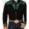 Scully Men's Embroidered Gunfighter Long Sleeve Pearl Snap Western Shirt 1 Scully Men's Embroidered Gunfighter Long Sleeve Pearl Snap Western Shirt -Boot Barn 2000350083 001 P3
