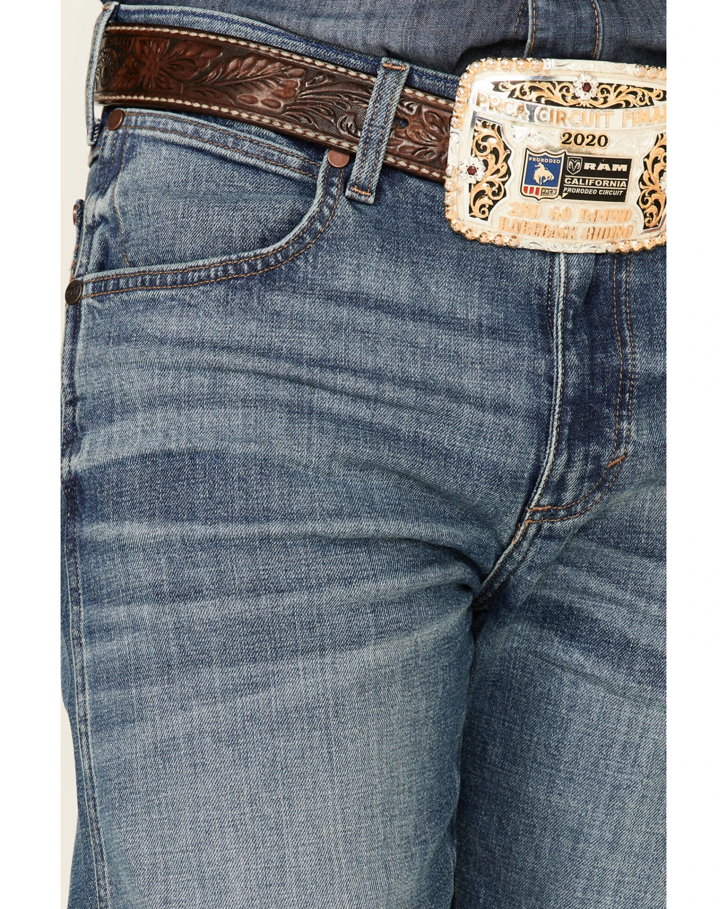 Wrangler Retro Men's Shadow Medium Wash Stretch Slim Bootcut Jeans 3 Wrangler Retro Men's Shadow Medium Wash Stretch Slim Bootcut Jeans