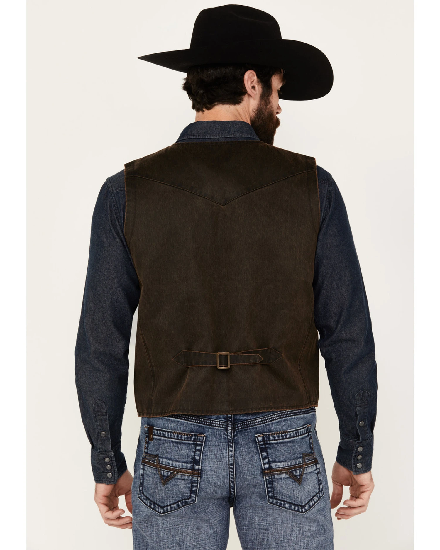 Cody James Men's Pancho Villa Oilskin Button-Front Western Vest 6 Cody James Men's Pancho Villa Oilskin Button-Front Western Vest - Image 4