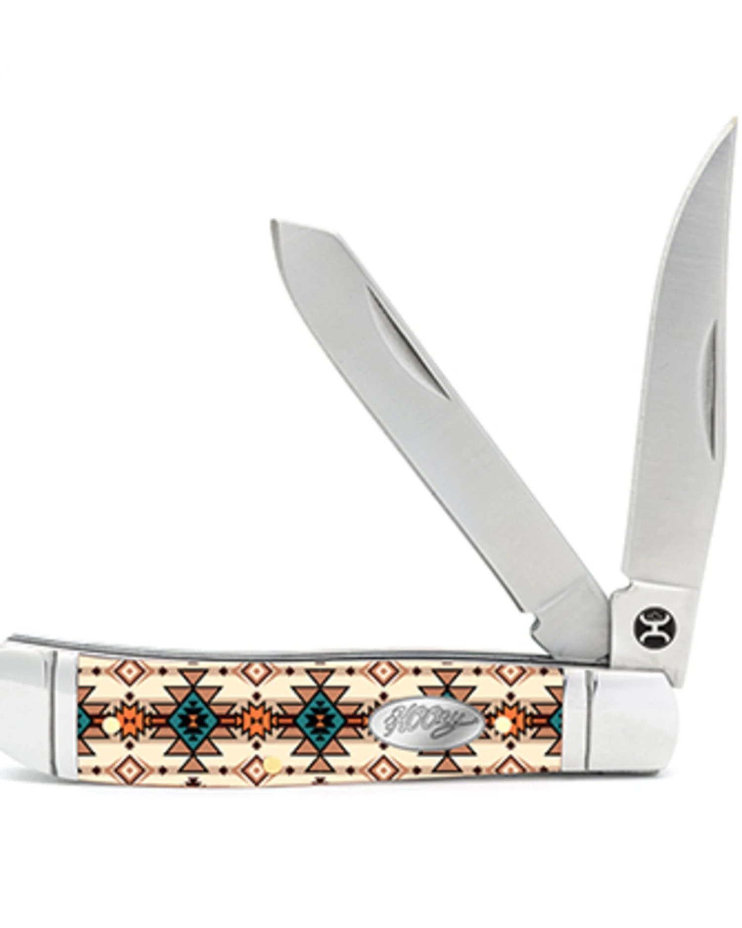 HOOey Monterey Multi Southwestern Print Large Trapper Knife 3 HOOey Monterey Multi Southwestern Print Large Trapper Knife