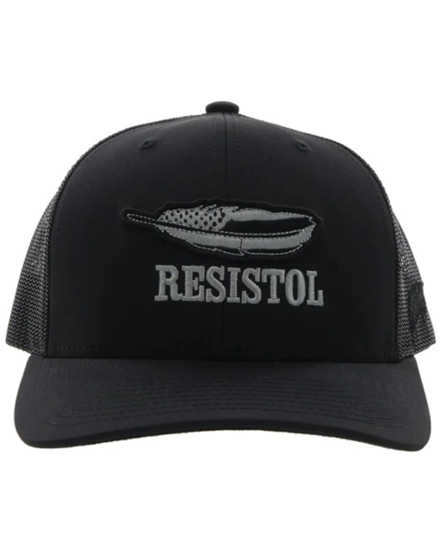 Hooey Men's Resistol Americana Feather Patch Mesh Back Trucker Cap 5 Hooey Men's Resistol Americana Feather Patch Mesh Back Trucker Cap - Image 3