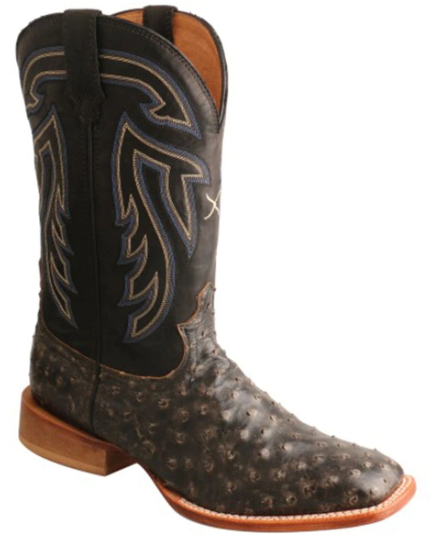 Twisted X Twistex X Men's Ruff Stock Fill-Quill Ostrich Vamp Exotic Western Boot - Broad Square Toe 3 Twisted X Twistex X Men's Ruff Stock Fill-Quill Ostrich Vamp Exotic Western Boot - Broad Square Toe