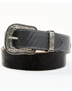 Cody James Men's Hair-On Black Western Belt