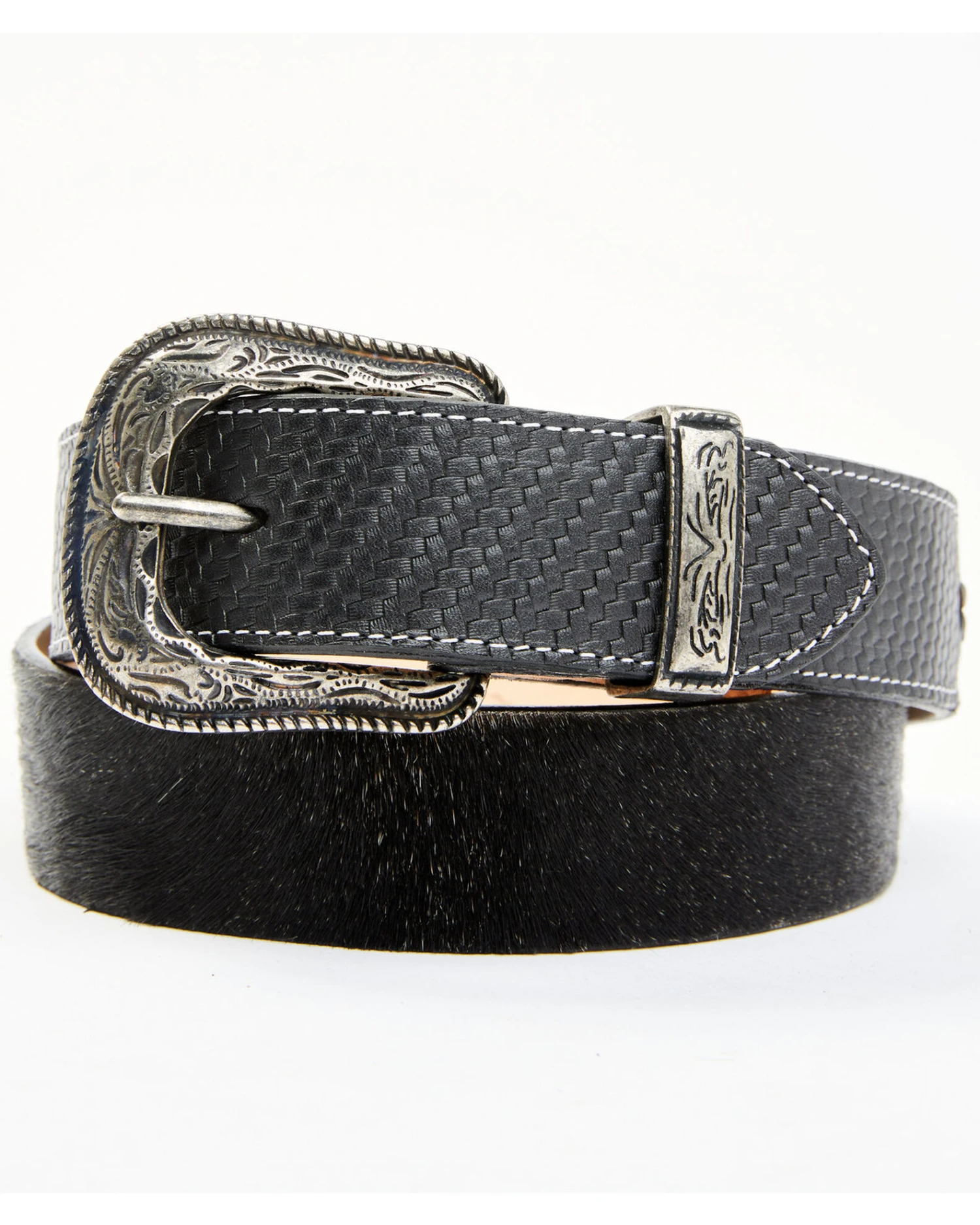 Cody James Men's Hair-On Black Western Belt 3 Cody James Men's Hair-On Black Western Belt