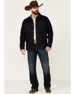 Blue Ranchwear Men's Button-Down Dark Denim Trucker Jacket 9 Blue Ranchwear Men's Button-Down Dark Denim Trucker Jacket -Boot Barn 2000358857 401 P3