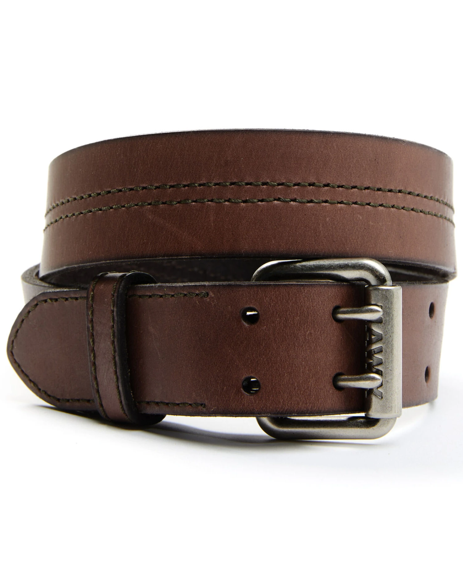 Hawx Men's Double Stitch Center Double Prong Belt 3 Hawx Men's Double Stitch Center Double Prong Belt
