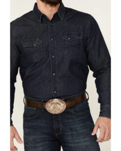 Blue Ranchwear Men's Heavyweight Dark Wash Denim Snap Western Shirt 10 Blue Ranchwear Men's Heavyweight Dark Wash Denim Snap Western Shirt -Boot Barn 2000359399 401 P4